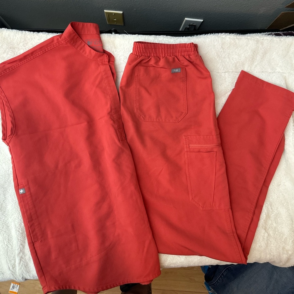 Figs Women's Red Pants & Jumpsuit Set